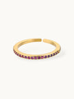 Classic Ruby Pave Eternity Stackable Band For Women