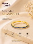 Classic Sapphire Stone Pave Eternity Stackable Band Ring
