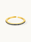 Classic Sapphire Stone Pave Eternity Stackable Band Ring