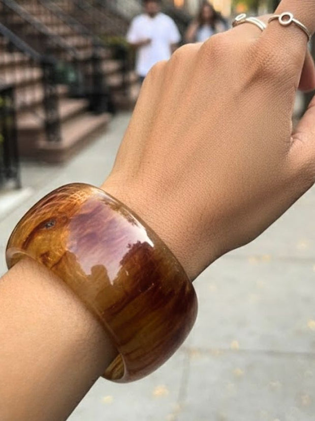 Amber Marble Resin Bangle Kada for Women — GP-CA-BR-04850