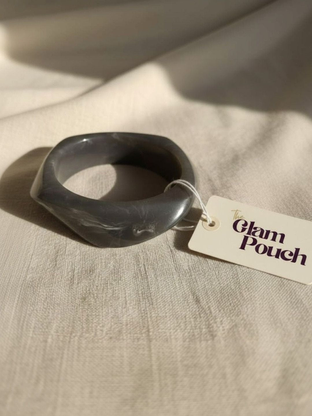 Grey Marble-Finish Resin Bangle for Women — GP-GR-GR-021102