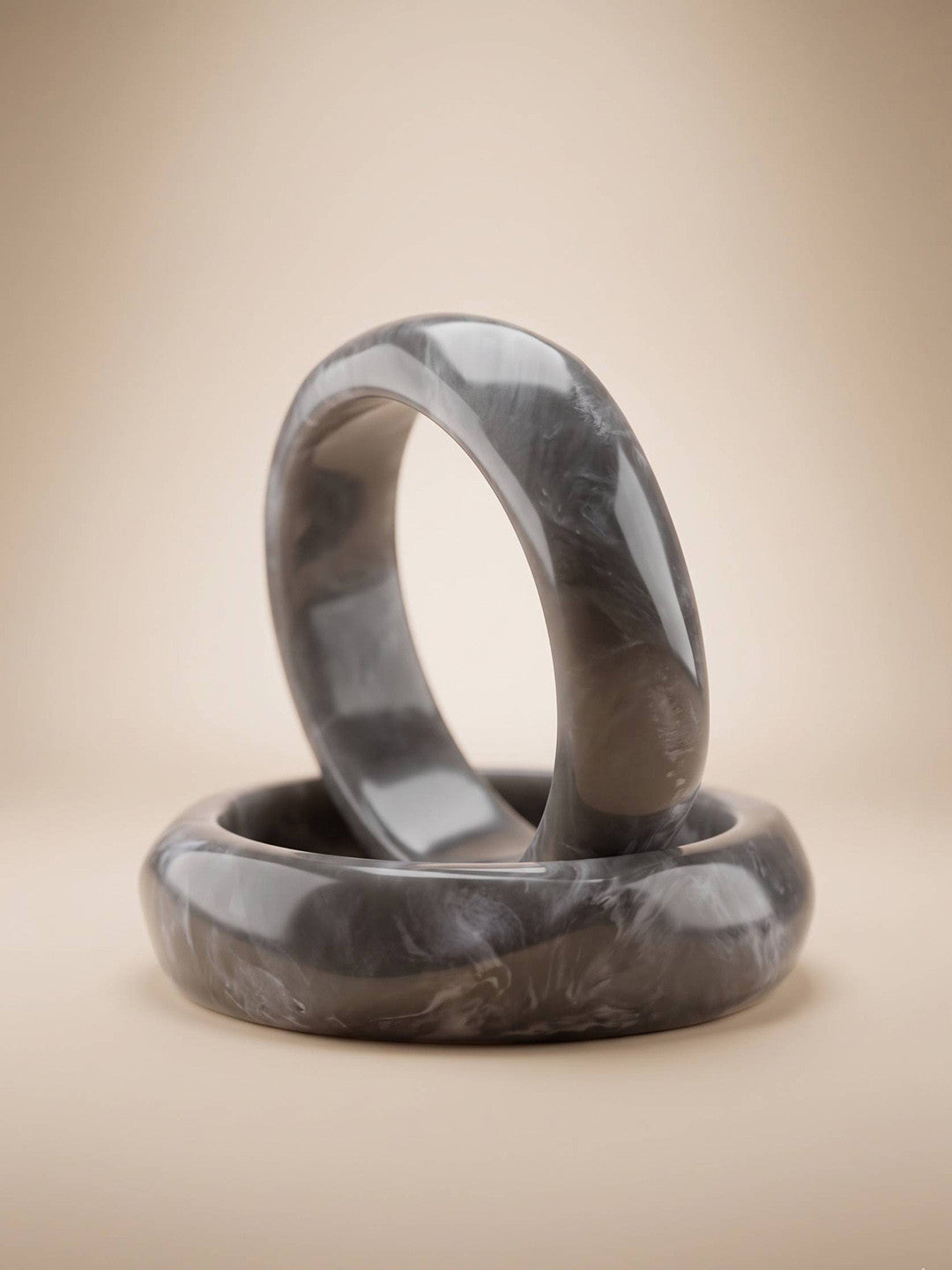Grey Marble Resin Bangles for Women — GP-GR-GR-022103