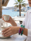 Resin Marble Square Bangles for Women — GP-MI-PL-05049
