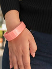 Peach Acrylic Resin Bangle for Women — GP-PE-RI-05242