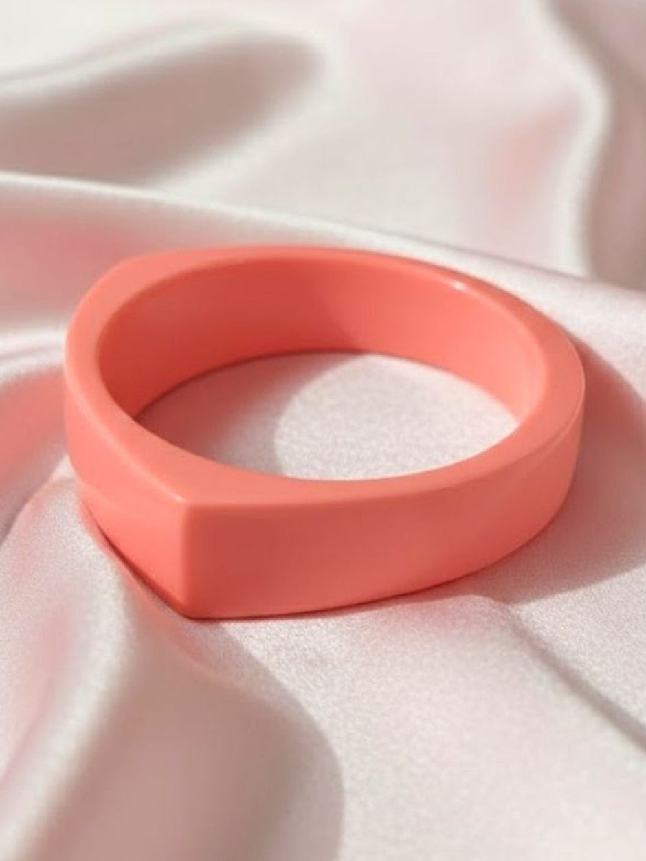 Peach Acrylic Resin Bangle for Women — GP-PE-RI-05242