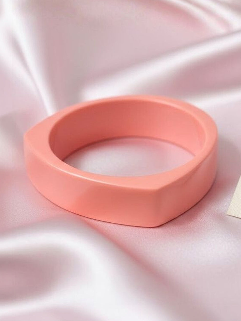 Peach Acrylic Resin Bangle for Women — GP-PE-RI-05242