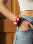 Red Polka Dot Resin Bangle for Women — GP-RE-RE-03087