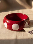 Red Polka Dot Resin Bangle for Women — GP-RE-RE-03087