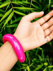 Hot Pink Resin Bangle Kada for Women