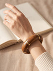 Wood & Brass-Finish Bangle for Women