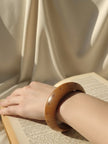 Carved Wood Bangle Kada for Women - sET OF 2