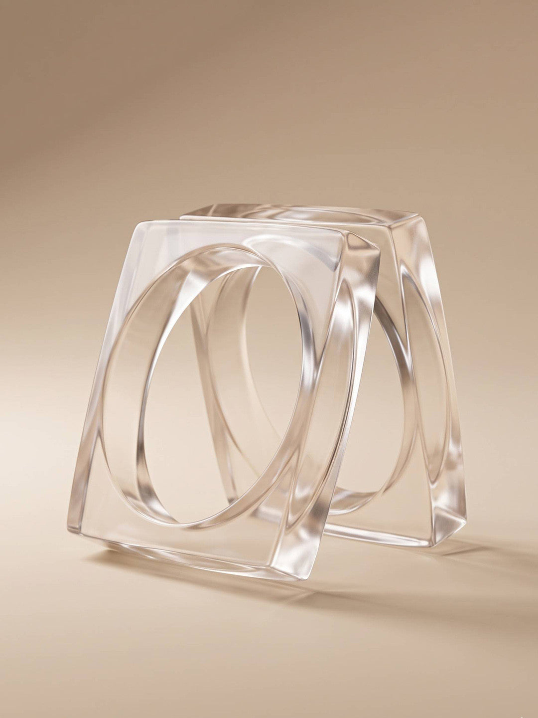 Clear Acrylic Square Bangles for Women — GP-XX-XX-05637