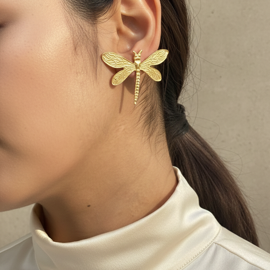 Minimal Dragonfly Brass Studs