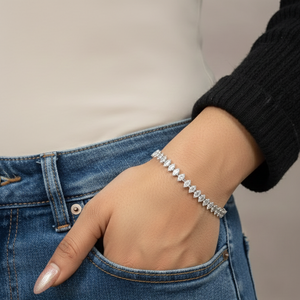 Classic Marquise Diamond-Cut Tennis Bracelet