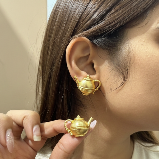Golden Kettle Earrings