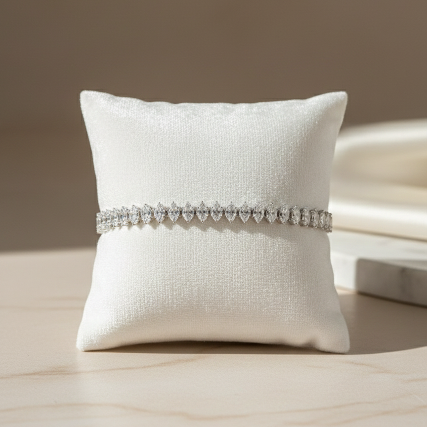 Classic Marquise Diamond-Cut Tennis Bracelet