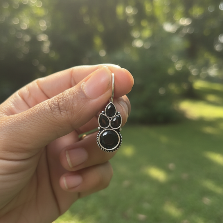 Saanjh Embellished Oxidised Beautiful Jhumka