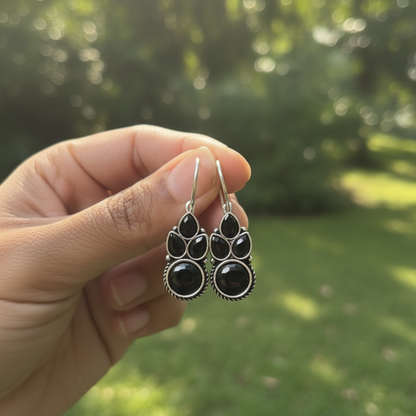 Saanjh Embellished Oxidised Beautiful Jhumka