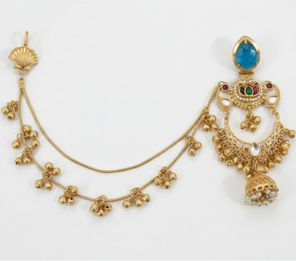 Ratnavali  Jhumka  Embellished Oxidised Jhumka Statement Earrings