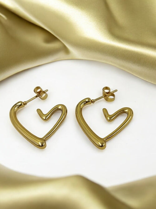 Anti Tarnish Aurora Twinkles Heart-Shaped Earrings