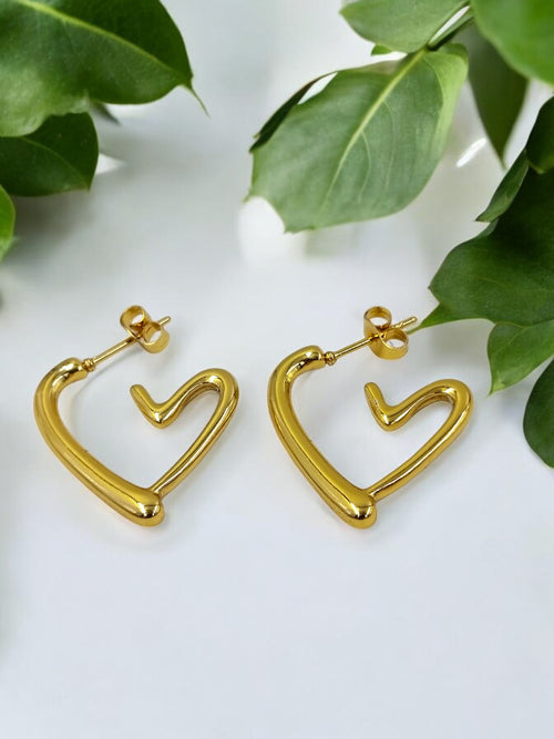 Anti Tarnish Aurora Twinkles Heart-Shaped Earrings