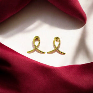 Gold Plated Twisty Bliss Stud Earrings