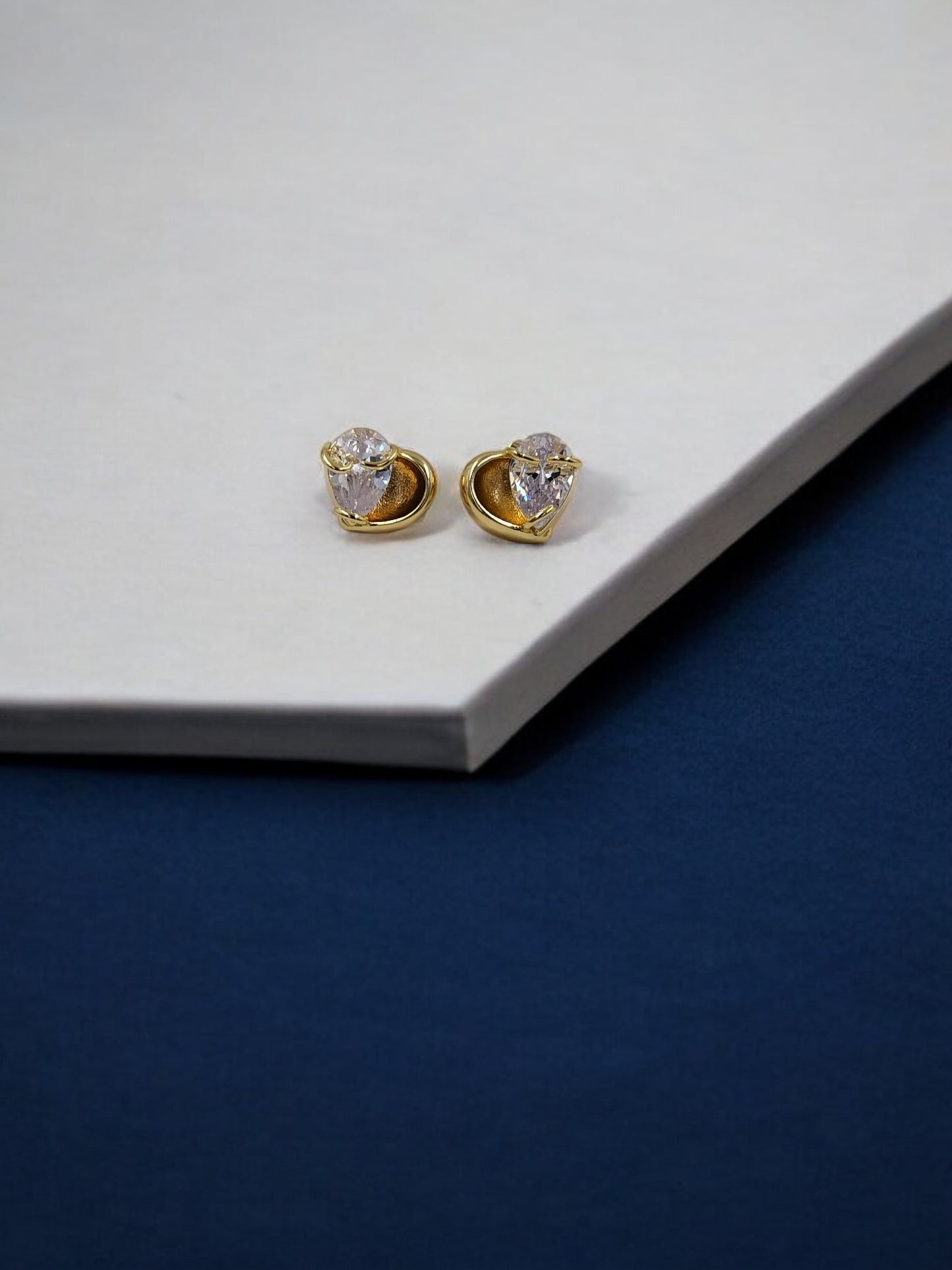 Anti tarnish Heartful hues Diamond Studs Earrings
