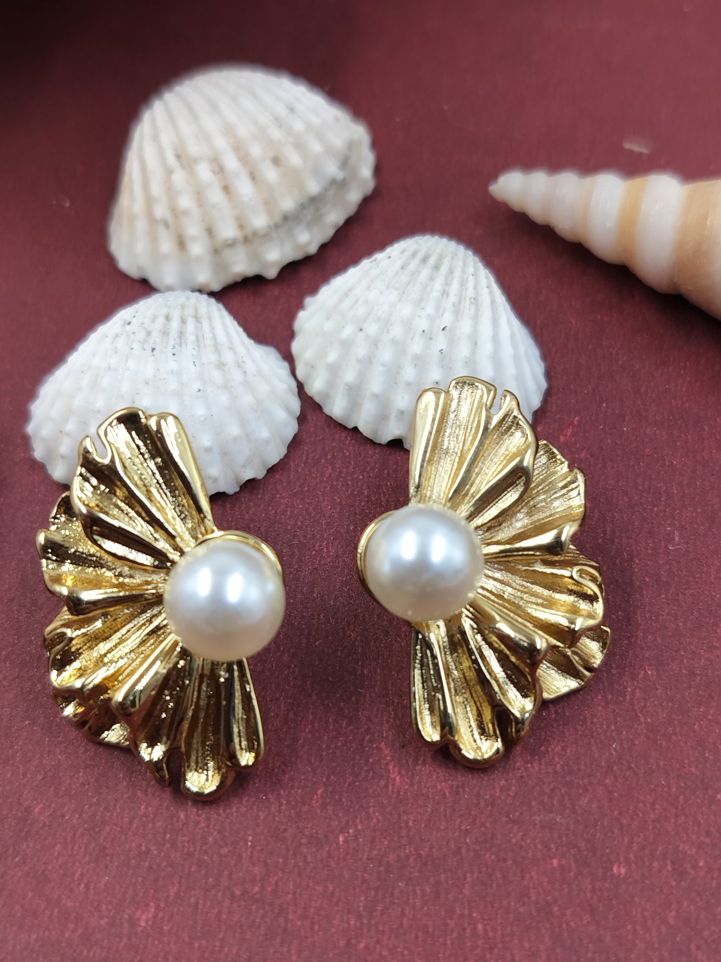Anti tarnish Gold Plated Mermaid’s Treasure Earrings