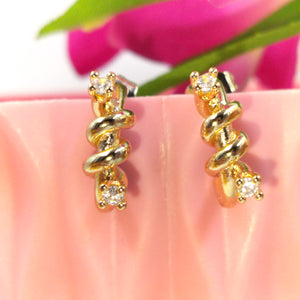 Eternal Blossom Silver Coated Diamond Stud Earrings