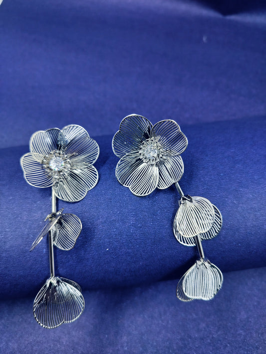 Anti Tarnish Silver Cascade Earrings