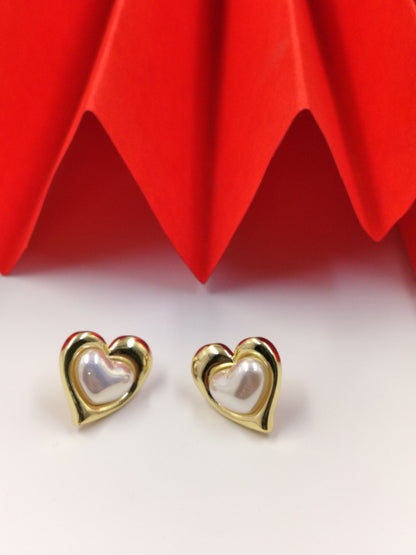 Anti tarnish Heart of Gold Earrings