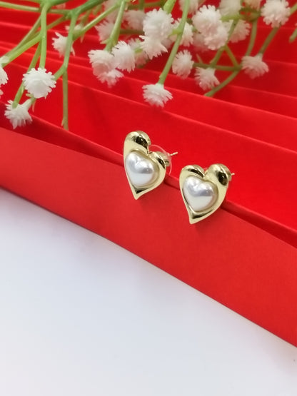 Anti tarnish Heart of Gold Earrings