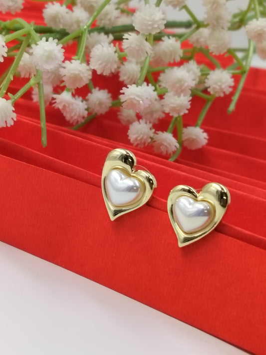 Anti tarnish Heart of Gold Earrings