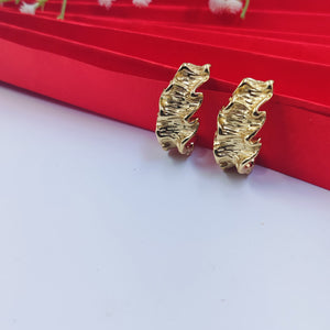 Anti Tarnish Rippled Glory Earrings