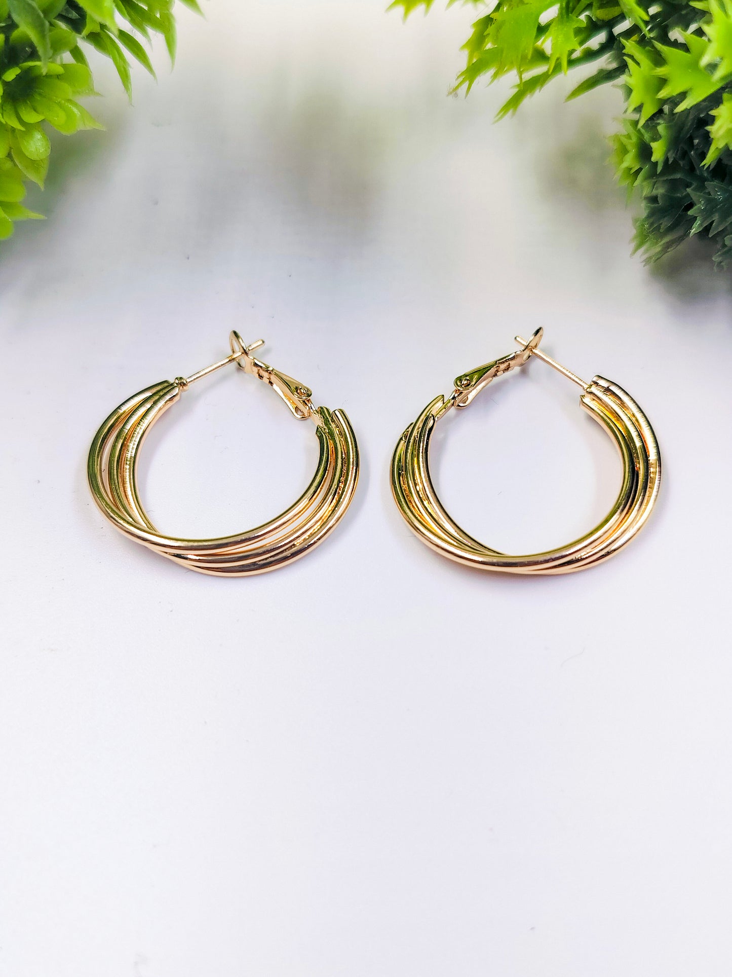 Anti Tarnish Whimsy Wave Hoops