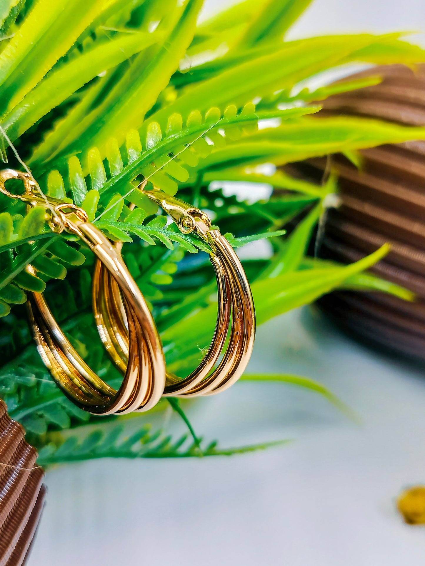 Anti Tarnish Whimsy Wave Hoops