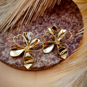 Gold Plated Bloom Bliss Stud Earrings |