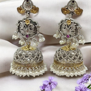 Antique Surangana Jhumkas Fusion Earrings