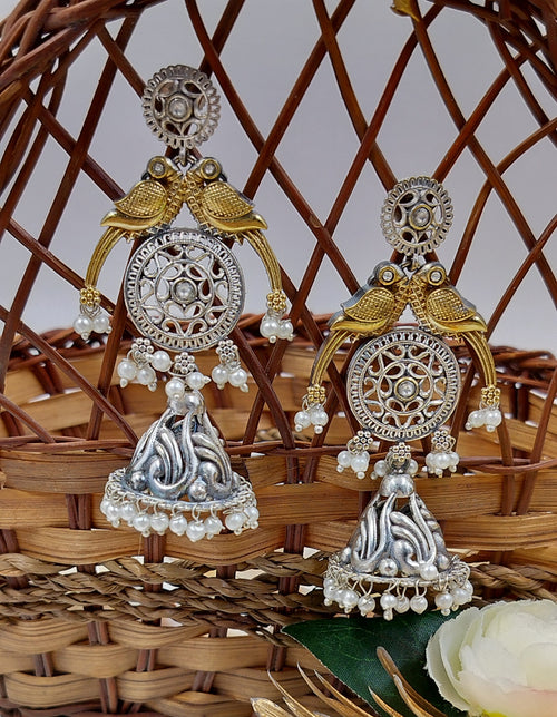 Antique Mrignaini Jhumkas -Fusion Earrings