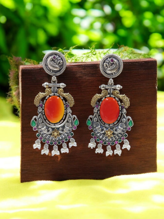 Antique Tejasvini Jhumkas Fusion Earrings