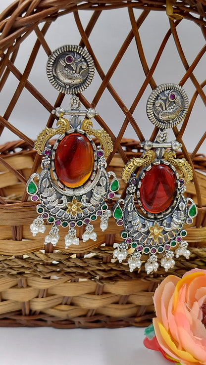 Antique Tejasvini Jhumkas Fusion Earrings