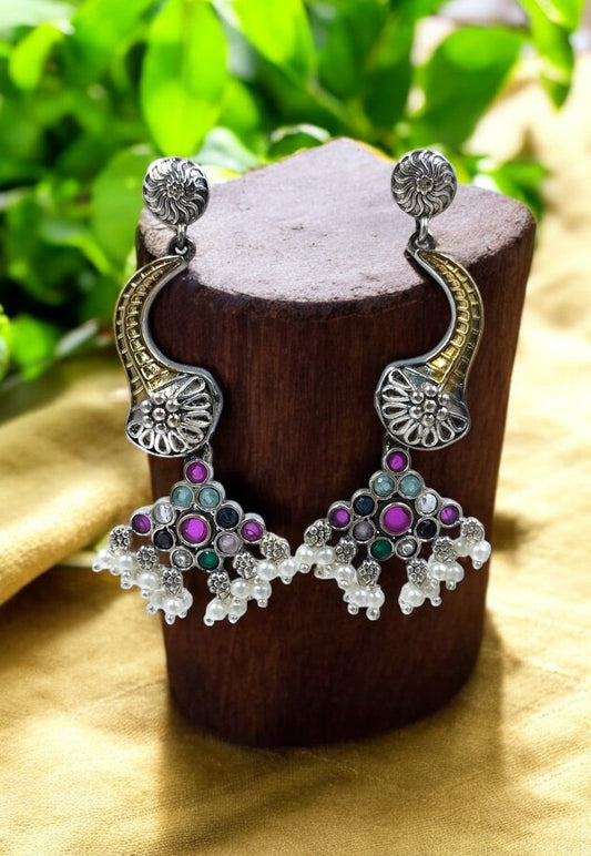 Antique Zarqash - Multicolor Fusion Earrings