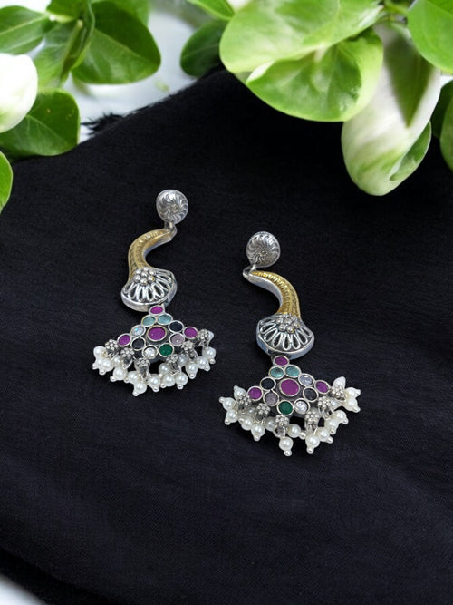 Antique Zarqash - Multicolor Fusion Earrings