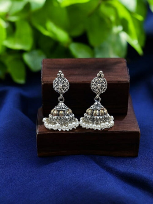 Antique Nayantara Jhumkis Fusion Earrings