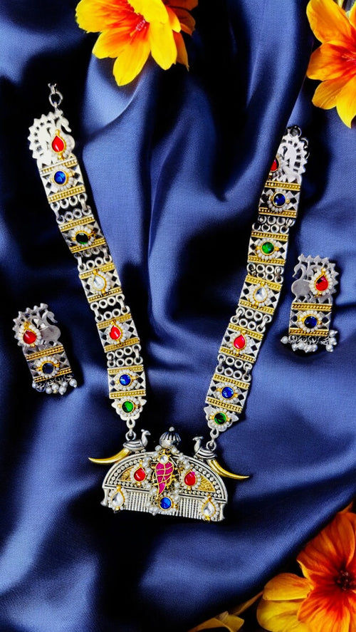 Heritage Chandrakirti Fusion Necklace with Earrings