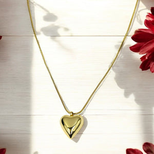 Forever Love Heart Pendant Chain Necklace