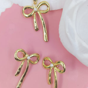 Bow Knot Pearl Pendant Set