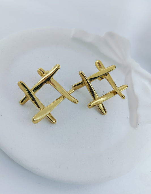 Trendy Hashtag Stud Earrings