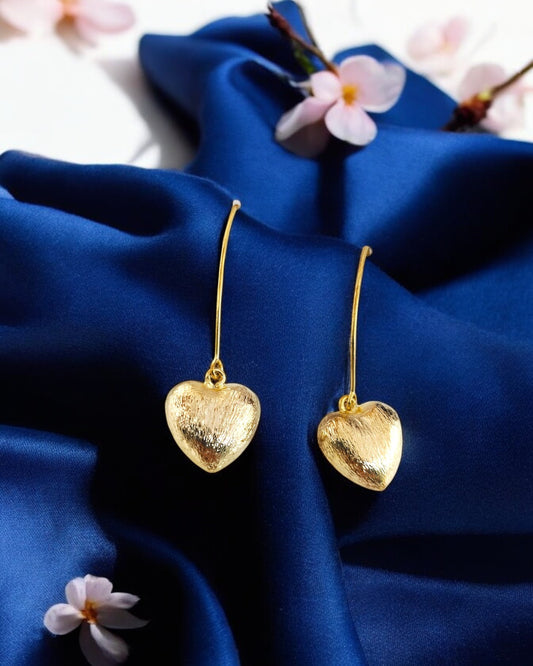 Frosted Matte Heart Big Hoops