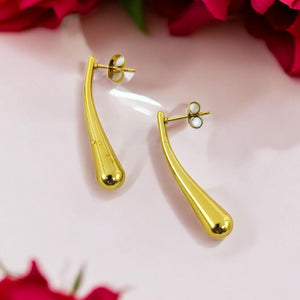 Long Strip Water Drop Earrings